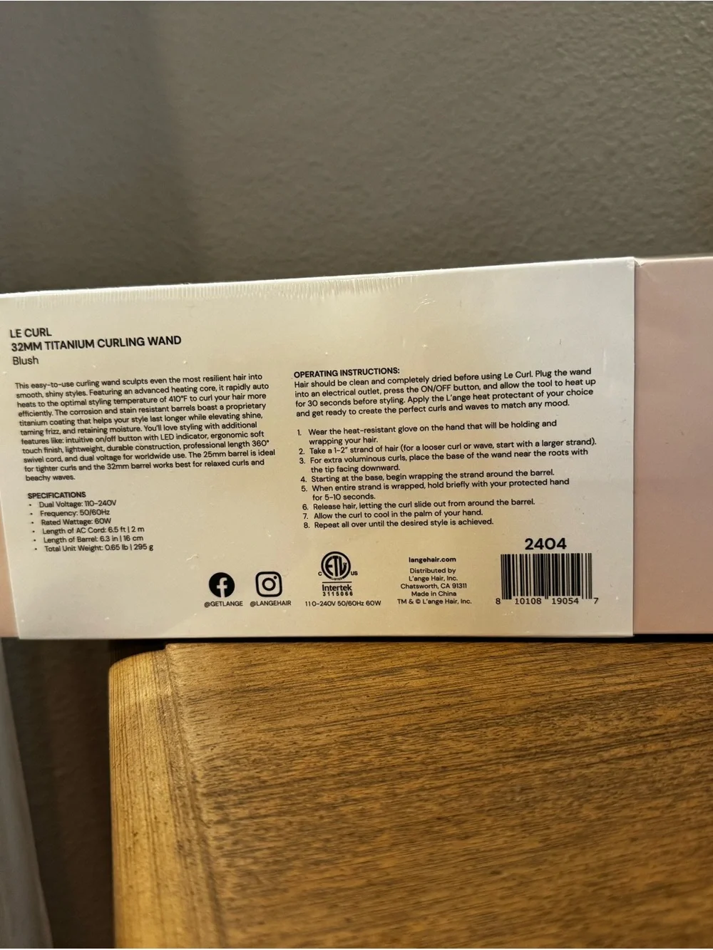 Lange Curling Wand